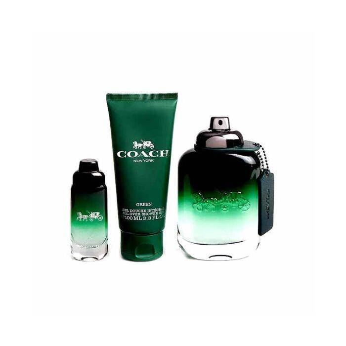 Coach Green Man Set Eau De Toilette 100ml & Eau De Toilette 15ml & All-over Shower Gel 100ml