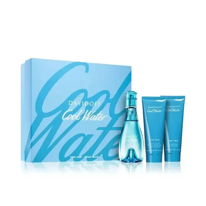 Davidoff Cool Water Woman Set Eau De Toilette 100ml & Sg 75ml & Bl 75ml