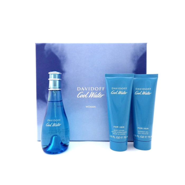 Davidoff Cool Water Woman Set Eau De Toilette 100ml & Sg 75ml & Bl 75ml