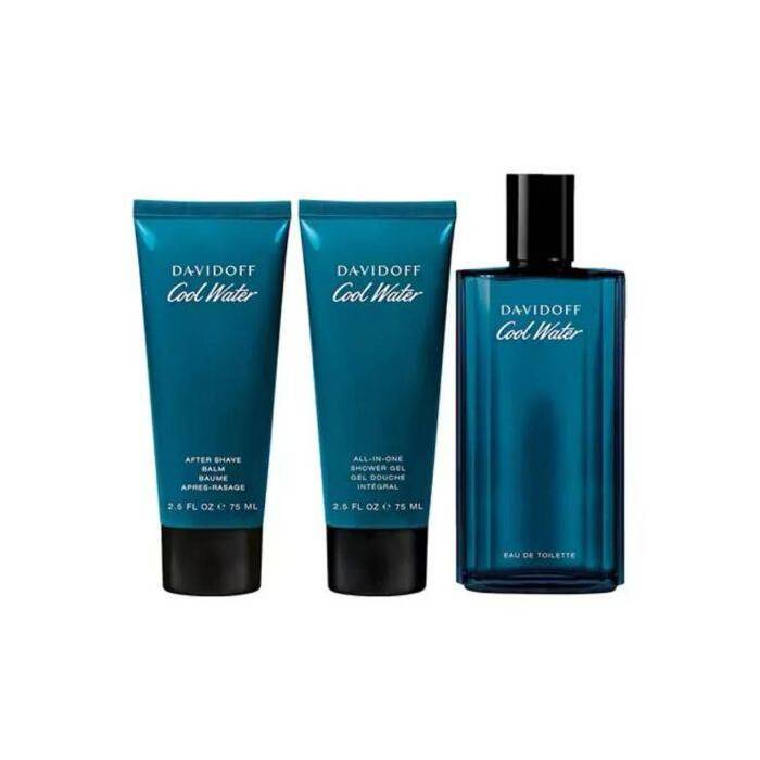 Davidoff Cool Water Man Set Eau De Toilette 125ml & Sg 75ml & Asb 75ml