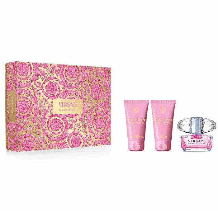 Versace Bright Crystal 3pc Set - Eau De Toilette & Body Lotion & Shower Gel 50ml