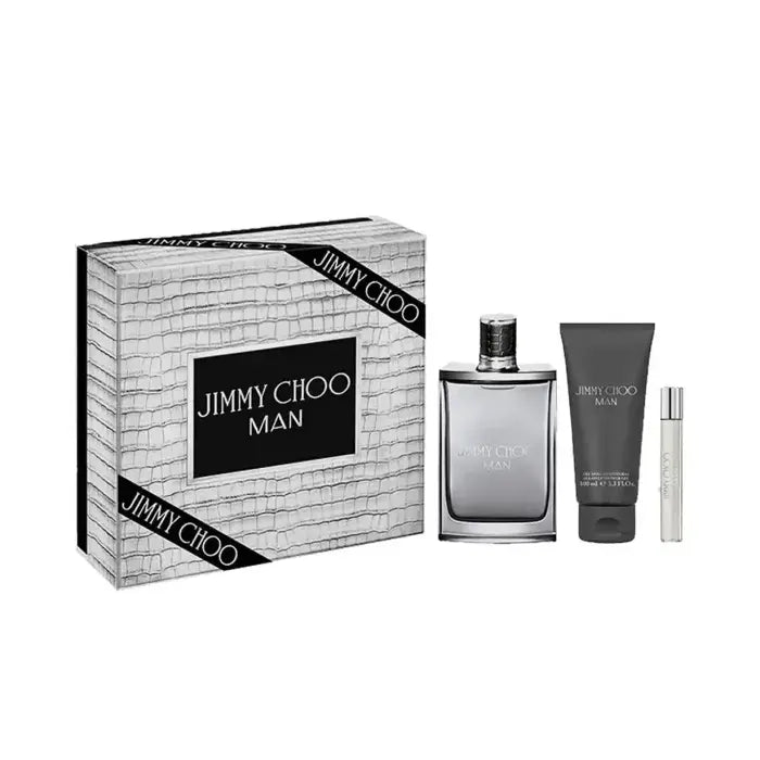 Jimmy Choo Man Set Eau De Toilette 100ml & Eau De Toilette 7.5ml & Sg 100ml