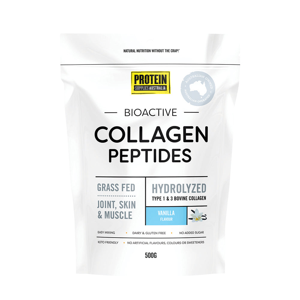 Suministros de proteínas Australia Péptidos de colágeno Vainilla 500 g