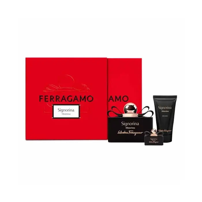 Salvatore Ferragamo Signorina Misteriosa Woman Set Eau De Parfum 100ml & Eau De Parfum 5ml & Bl 50ml (new Pack)