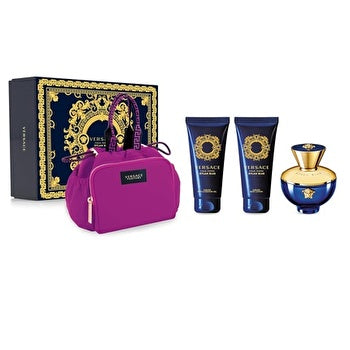 Versace Pour Femme Dylan Blue Set Eau De Parfum 100ml & Bl 100ml & Bath & Sg 100ml & Pouch