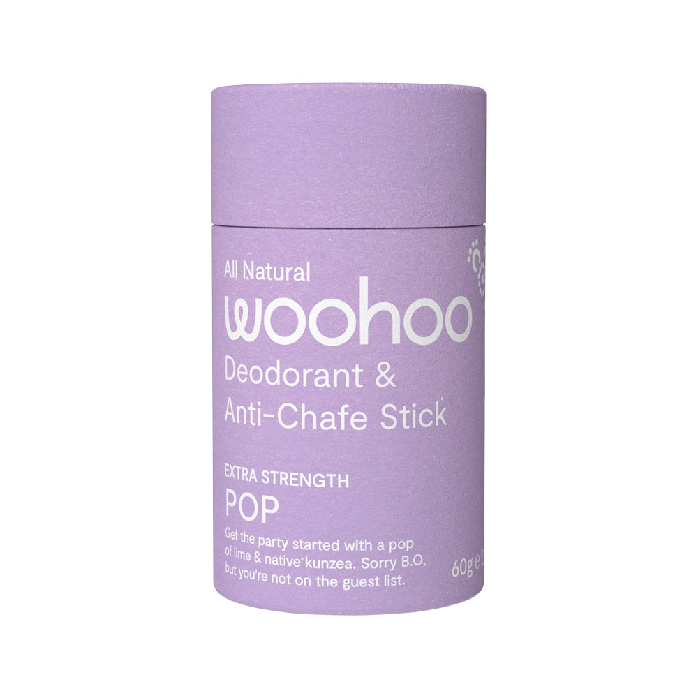 Woohoo Deodorant & Anti-Chafe Stick Pop (Extra Strength) 60g