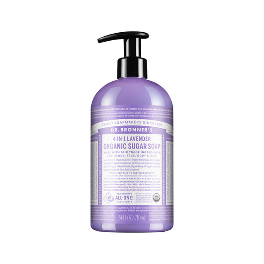 Dr. Bronner's Organic Pump Soap (Sugar 4-in-1) Lavender 710ml