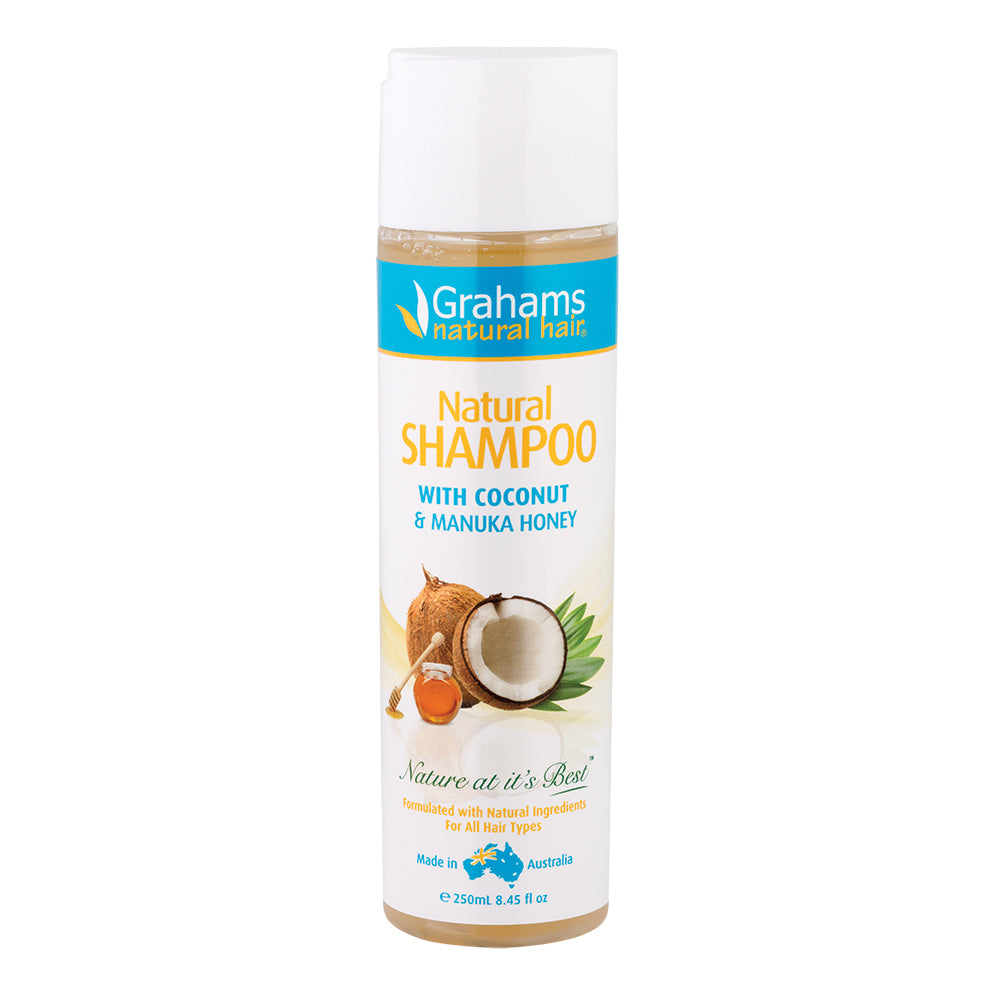 Champú natural Grahams Natural con coco y miel de manuka (todo tipo de cabello) 250 ml