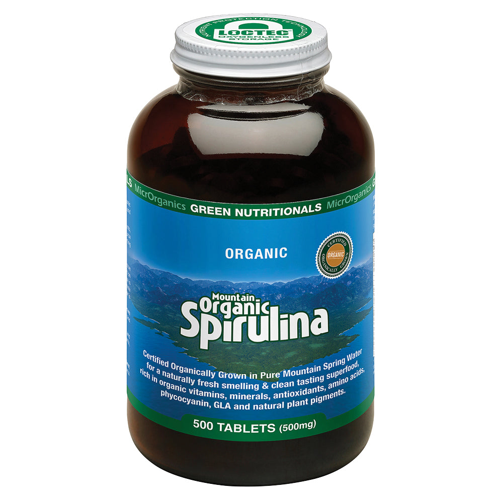 Green Nutritionals by MicrOrganics Mountain Organic Spirulina 500mg 500t