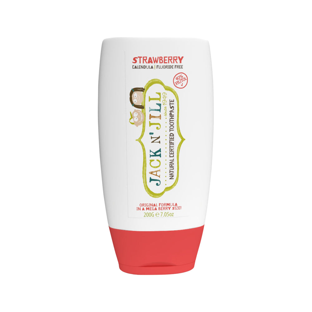 Jack N' Jill Natural Toothpaste with Calendula (Fluoride Free) Strawberry (Mega Berry Size) 200g