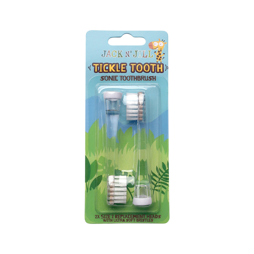 Jack N' Jill Tickle Tooth Sonic Toothbrush Replacement Heads x 2 Pack