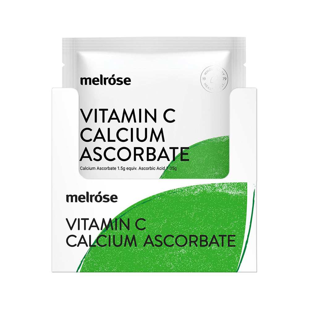 Melrose Vitamin C Calcium Ascorbate Oral Powder Sachet 125g x 8 Display