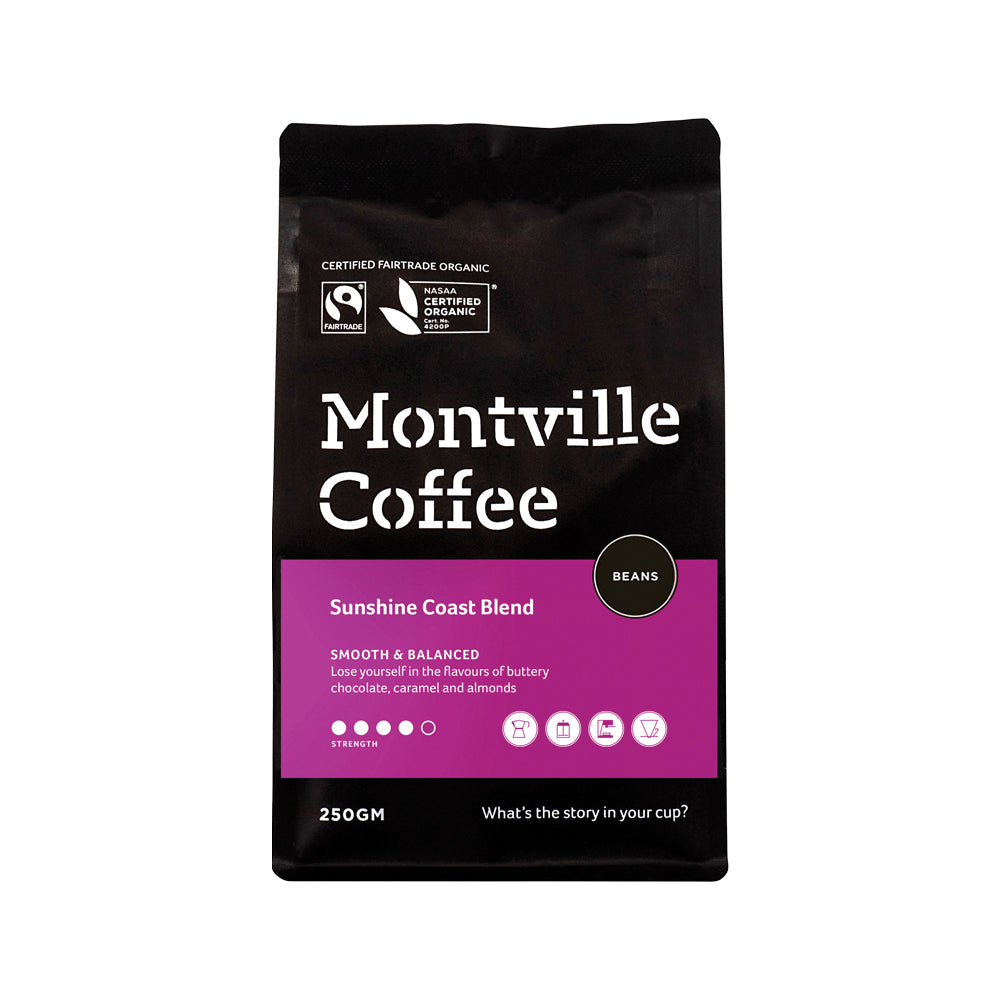 Café orgánico Montville Coffee Sunshine Coast Blend, 250 g