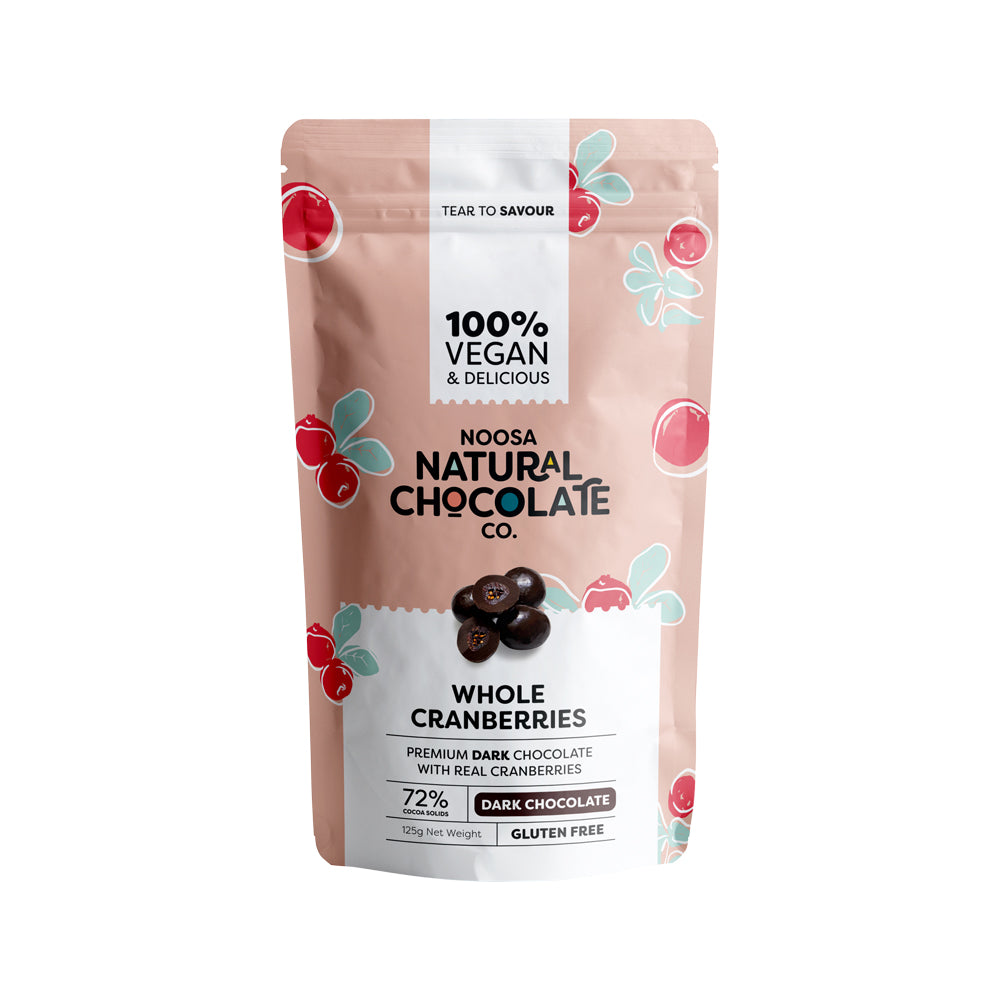 Chocolate negro con arándanos enteros Noosa Natural Chocolate Co. 125 g
