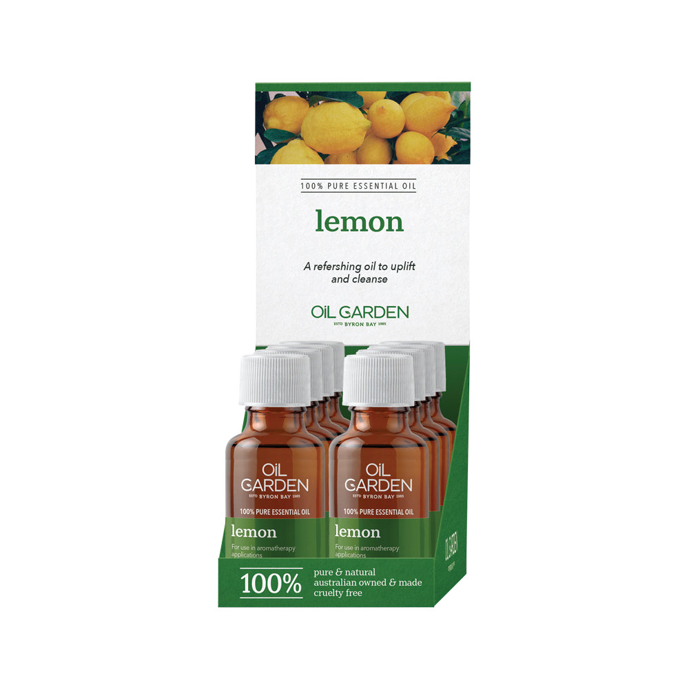 Aceite esencial de jardín Oil Garden de limón, 25 ml x 8 unidades