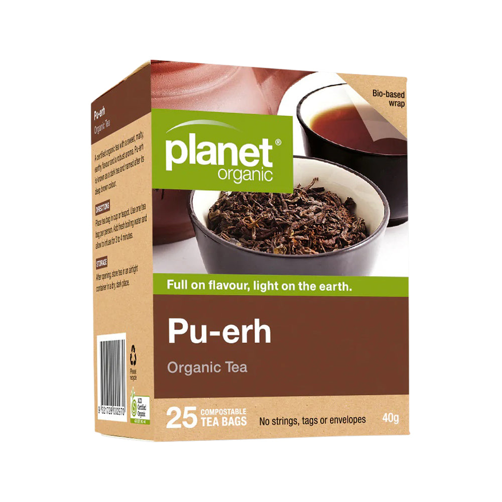 Té pu-erh orgánico Planet Organic x 25 bolsitas de té