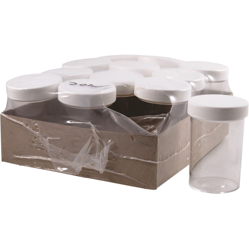 Vial Plastic 40 Dram Screw Cap 12 Pack
