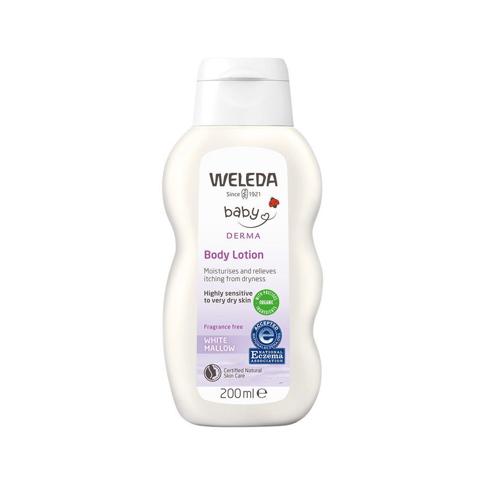 Weleda Baby Derma Organic Body Lotion White Mallow (Fragrance Free) 200ml