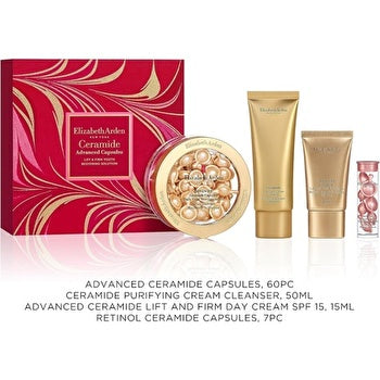 E.arden Ceramide Advanced Capsules Lift & Firm Youth Set Cream Cleanser 50ml/capsules Serum 28ml/day Cream 15ml/capsules Night Serum 3 2ml 96.2ml