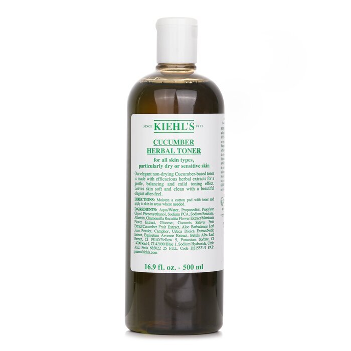 Kiehl's Cucumber Herbal Alcohol-Free Toner - For Dry or Sensitive Skin Types 500ml/16.9oz