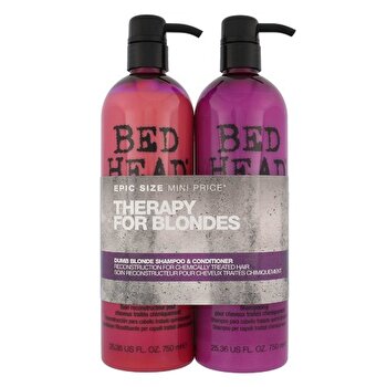 Tigi Bed Head Dumb Blonde Duo Kit - Cassette For Damaged Blonde Hair 1500ml