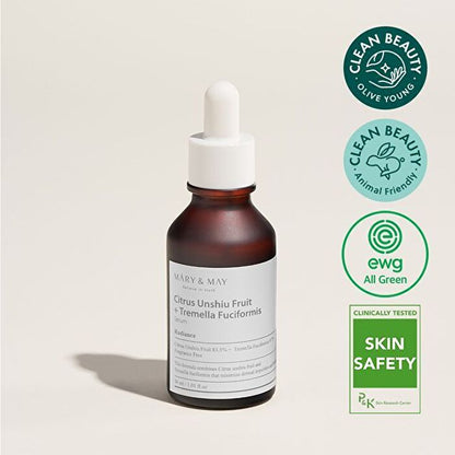 Mary&may Citrus Unshiu Fruit & Tremella Fuciformis Serum 30ml