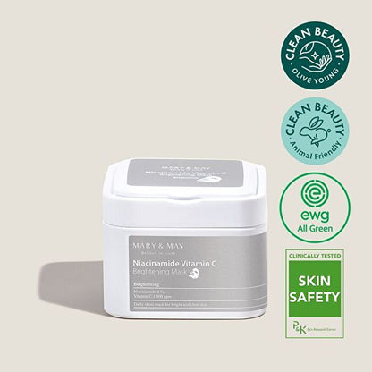Mary & May Niacinamide Vitamin C Brightening Mask 30 Pieces 30piece