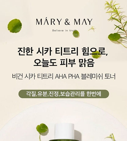 Mary & May Vegan Cica Teatree Aha Pha Blemish Toner 200ml