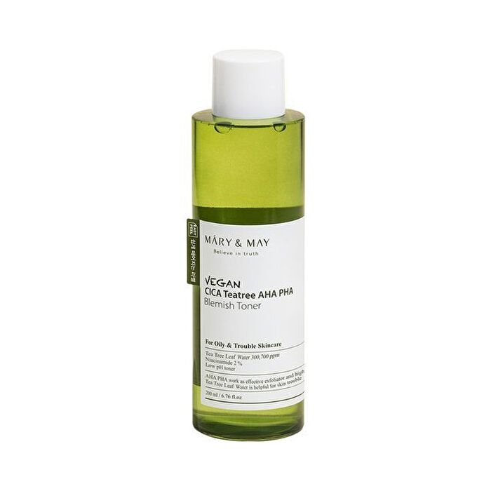 Mary & May Vegan Cica Teatree Aha Pha Blemish Toner 200ml