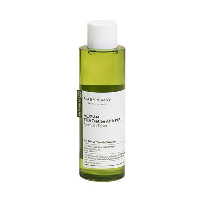 Mary & May Vegan Cica Teatree Aha Pha Blemish Toner 200ml