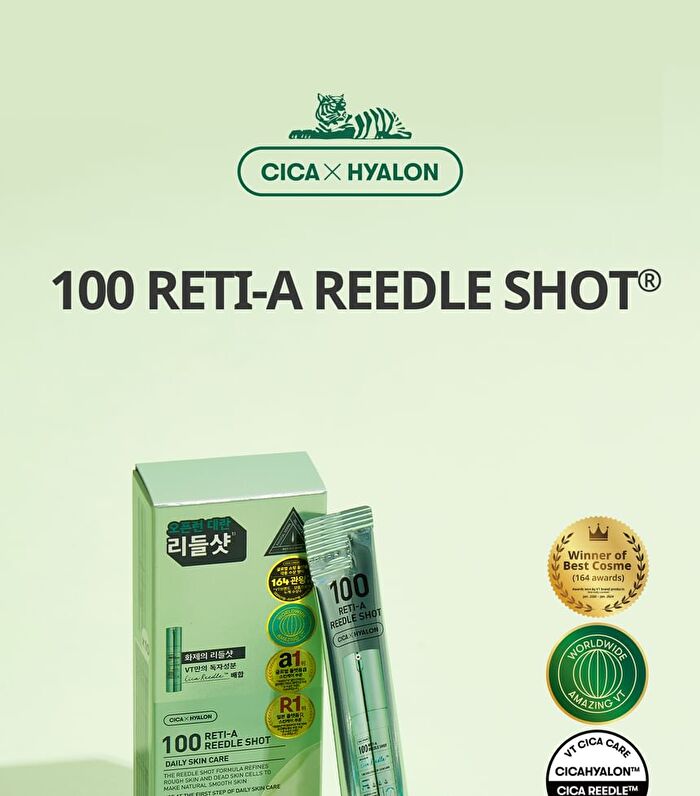 Vt Cosmetics 100 Cica Reti-a Reedle Shot 2ml X 10 Pieces 20ml