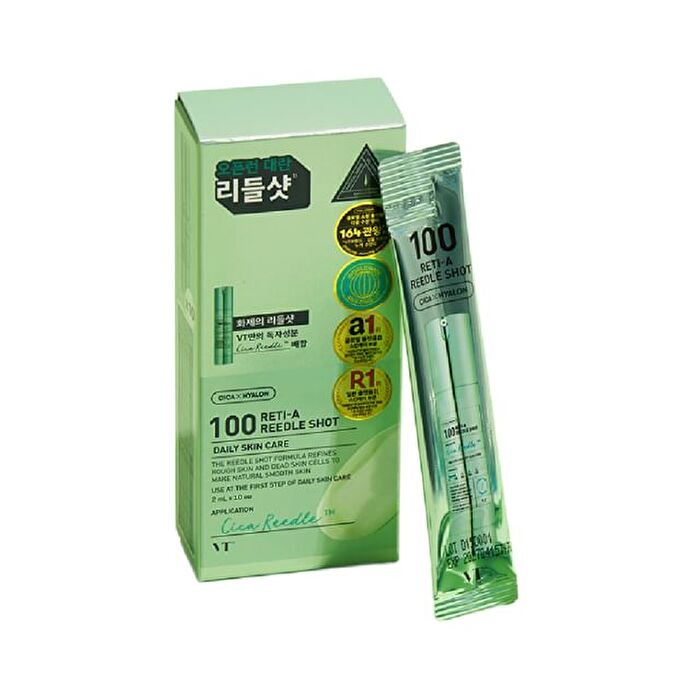 Vt Cosmetics 100 Cica Reti-a Reedle Shot 2ml X 10 Pieces 20ml