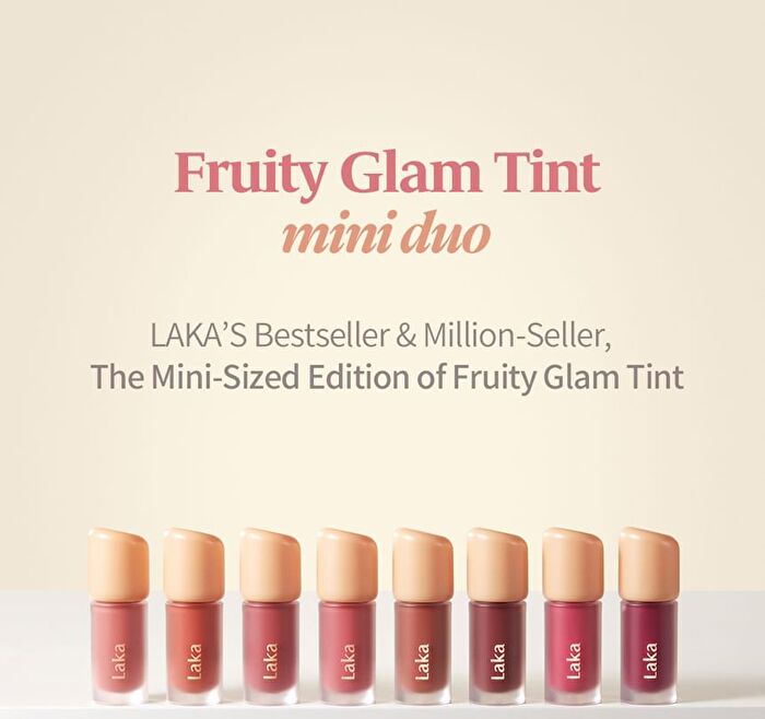 Fruity Glam Tint Mini Duo Special Set - 6 Types - Nutty Edition