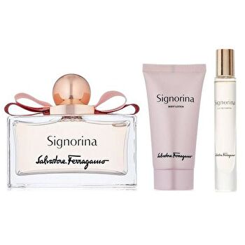 Salvatore Ferragamo Signorina Set Eau De Parfum 100ml & Eau De Parfum 10ml & Body Lotion 50ml 100ml