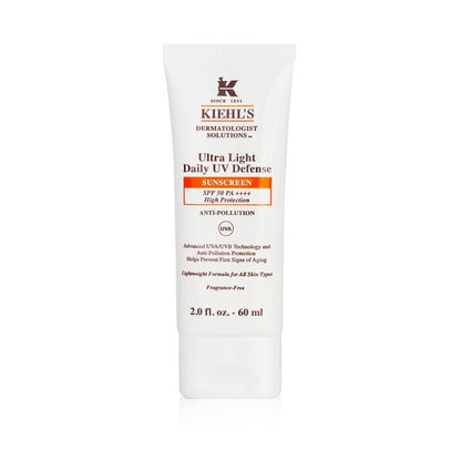 Kiehl's D.s. Ultra Light Daily Uv Defense Sunscreen Spf50 Anti-pollution For All Skin Types 60ml
