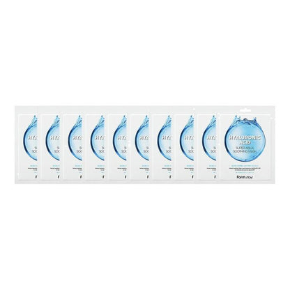 Farm Stay Hyaluronic Acid Super Aqua Soothing Mask 10pcs