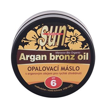 Vivaco Sun Argan Bronz Oil Spf6 - Suntan Butter With Argan Oil For Quick Browning 200ml