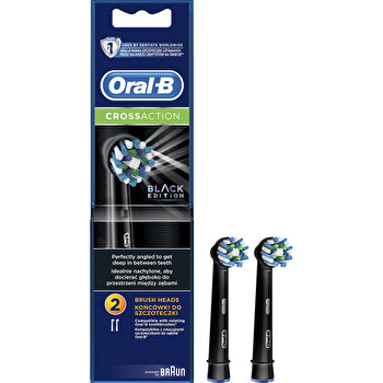 Oral B Cross Action Eb50 Black - Replacement Brush Heads 4.0ks