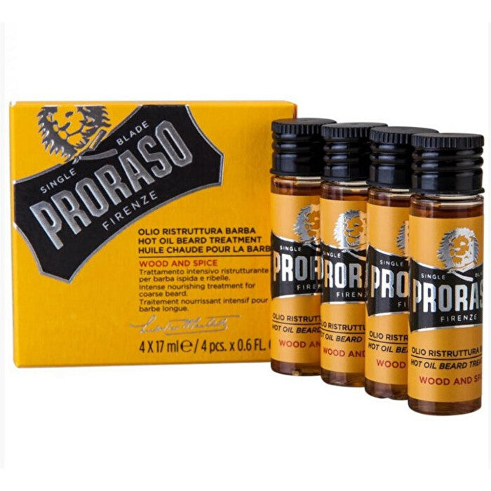Proraso Wood & Spice Hot Oil Beard Treatment - Restructuring Beard Oil 68ml