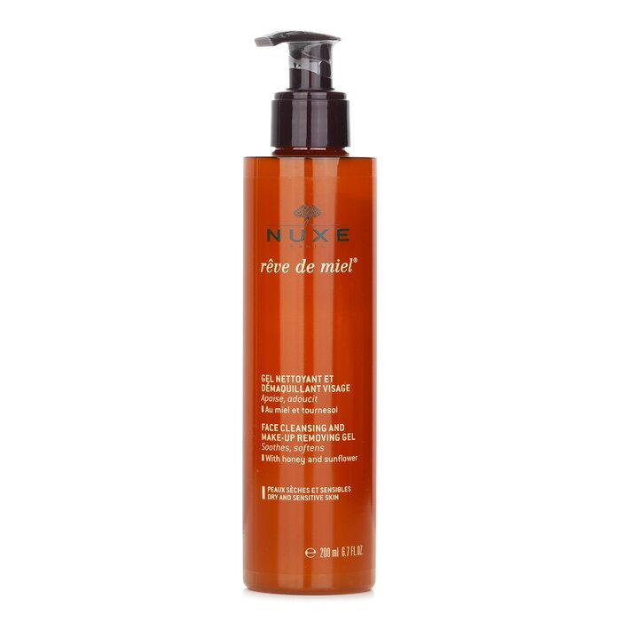 Nuxe Reve De Miel Face Cleansing & Makeup Removing Gel Dry And Sensitive Skin With Honey And Sunflower 200ml