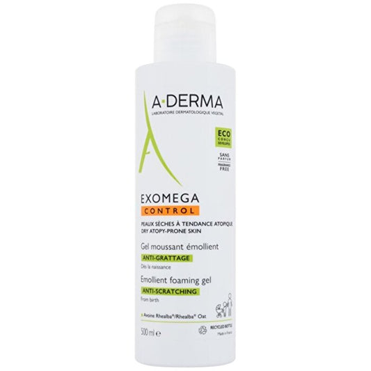 A-Derma Exomega Control Emollient Foaming Gel - Shower Gel 500ml