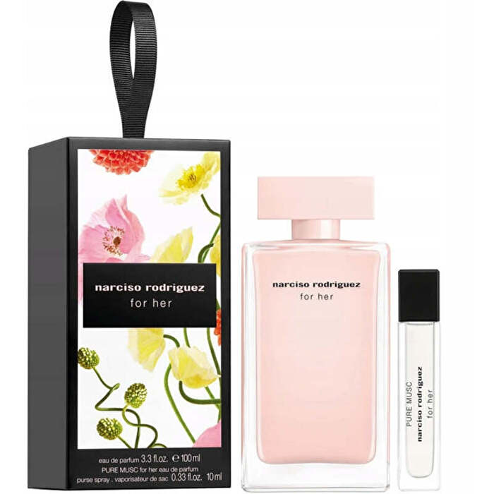 Narciso Rodriguez For Her Eau De Parfum 100ml Gift Set And Pure Musc Eau De Parfum 10ml Miniature 100ml