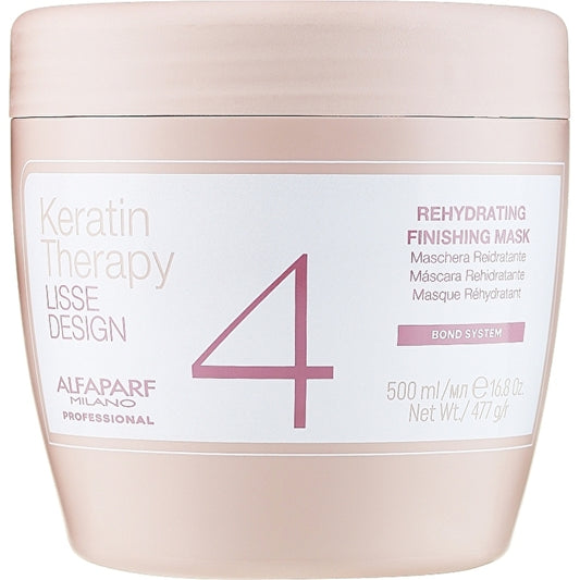 Alfaparf Milano Keratin Therapy Lisse Design Rehydrating Mask - Moisturizing Hair Mask 200ml