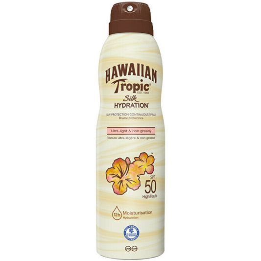 Hawaiian Tropic Silk Hydration Spray Sun Protection Continuous Spray Spf 50 220ml