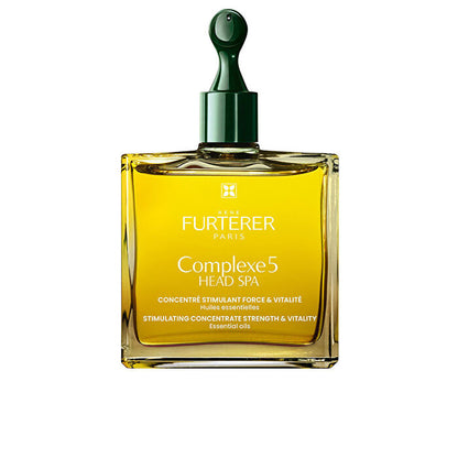 Champú concentrado estimulante para el cuidado de la cabeza Complexe 5 Head Spa de René Furterer, prechampú de 50 ml/3,3 oz, con vitalidad y fuerza
