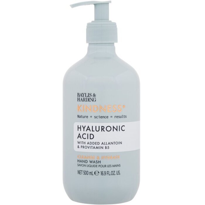 Baylis & Harding Kindness+ Hyaluronic Acid Cleanse & Hydrate Hand Wash - Hydratační Tekute Mýdlo Na Ruce 500ml