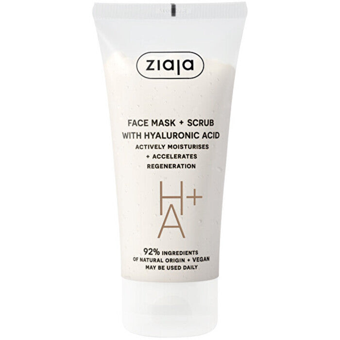 Ziaja Face Mask & Scrub Hayluronic Acid - Peelingová Maska S Kyselinou Hyaluronovou 55ml