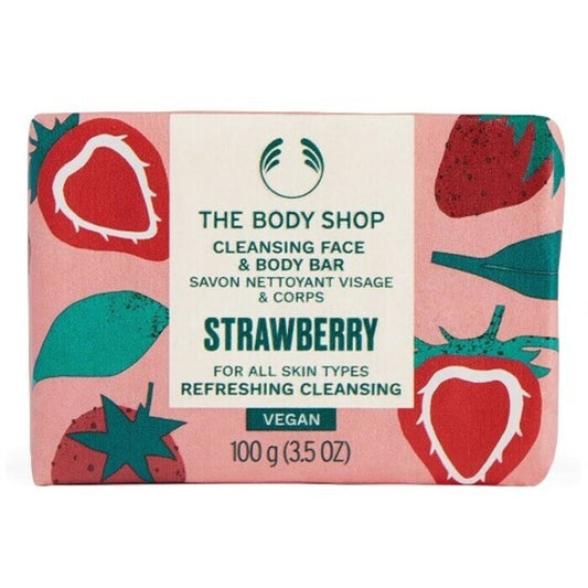 The Body Shop Strawberry Cleansing Face & Body Bar 100.0g
