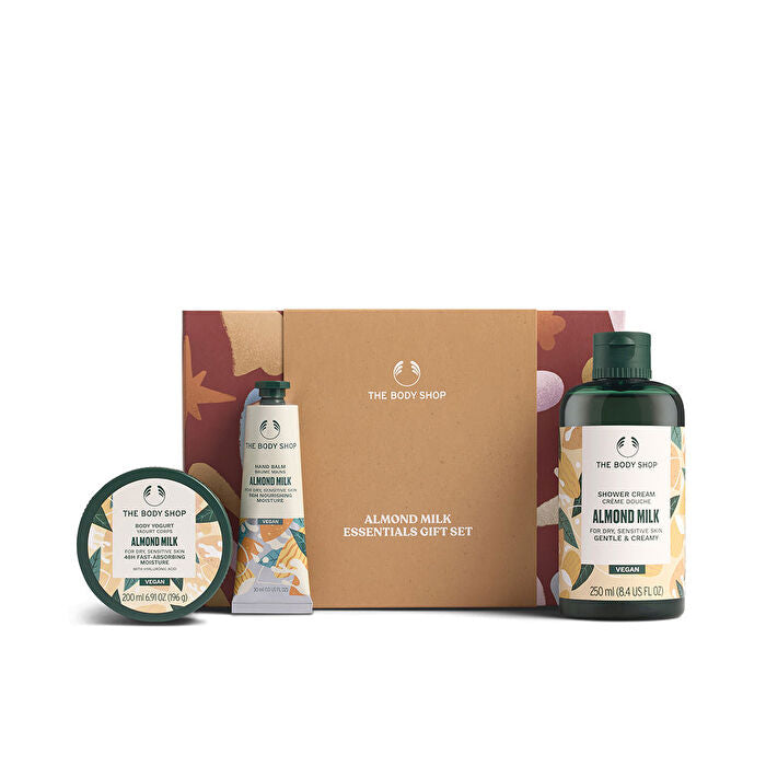 The Body Shop G3 Small Almond Milk Giftset Hand Cream 30ml/body Butter 50ml/shower Cream 60ml 140ml
