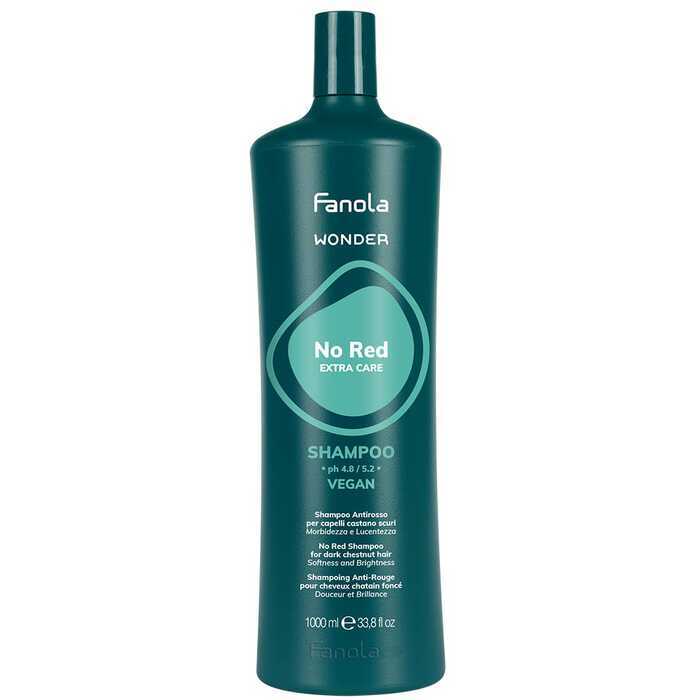 Fanola Wonder No Red Extra Care Shampoo - Neutralizující šampon Pro Tmave Vlasy 1000ml